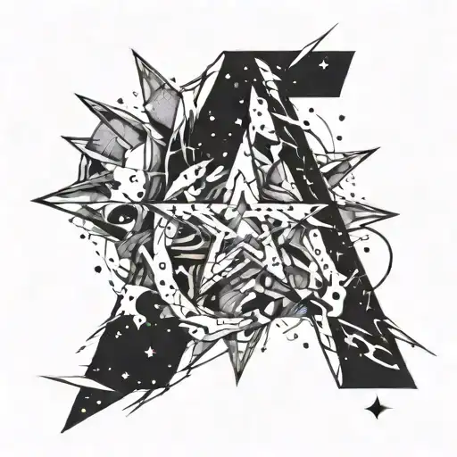 Letter S Shattering Through A Star