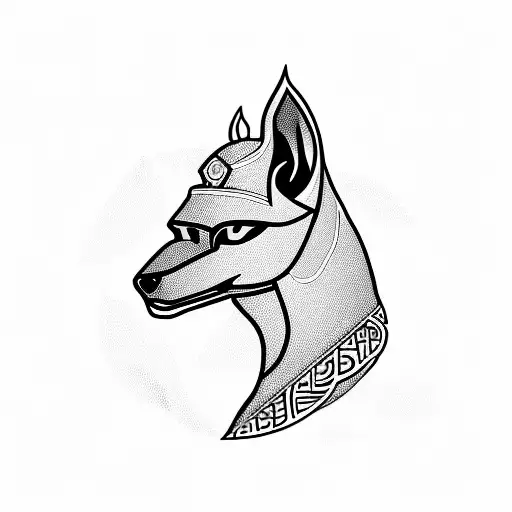 Pharoah Wolf With Arabic Writing