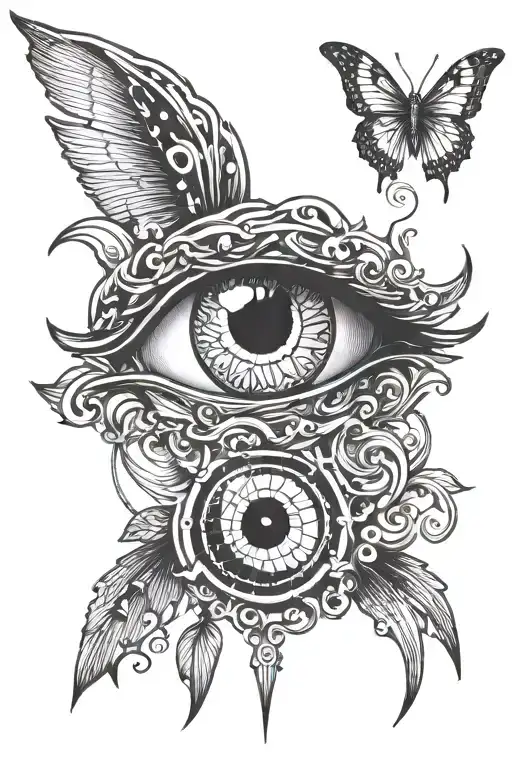 Clavicula Nox Symbol With An Eye Replacing The Circle