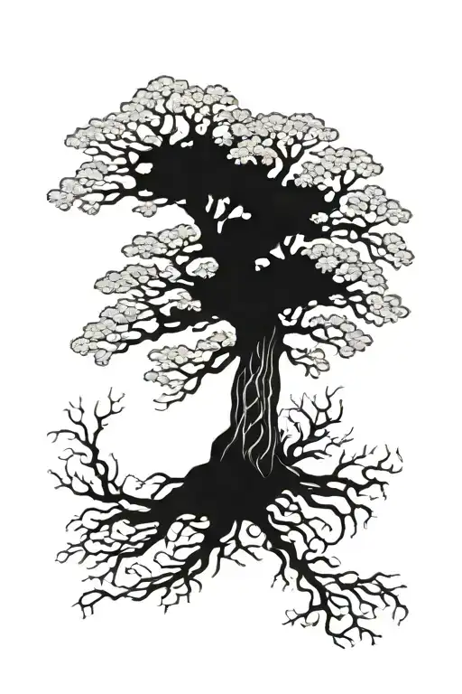 Oak Tree Intertwined