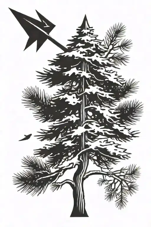 Pine Tree Made From An Arrow