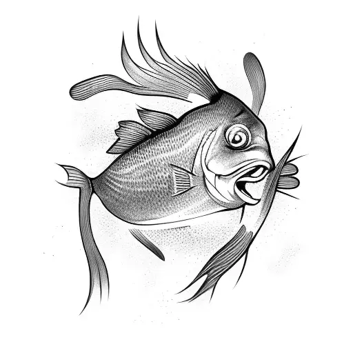 A Fish Washing Clothes