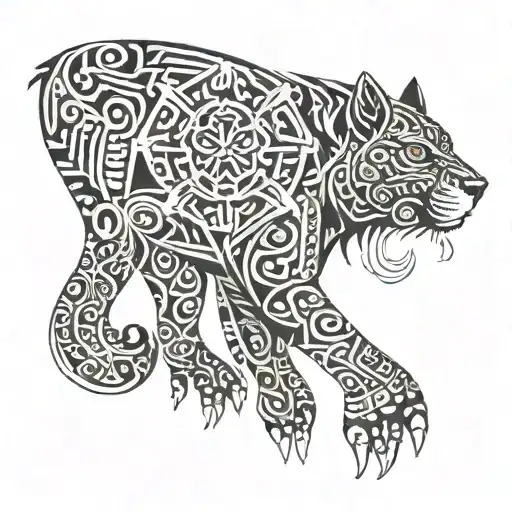 Animal Body Patterns Fused With Tribal Art Style