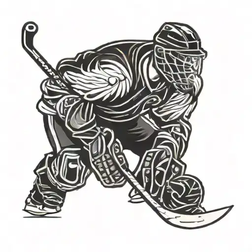 Flamingo Hockey Player