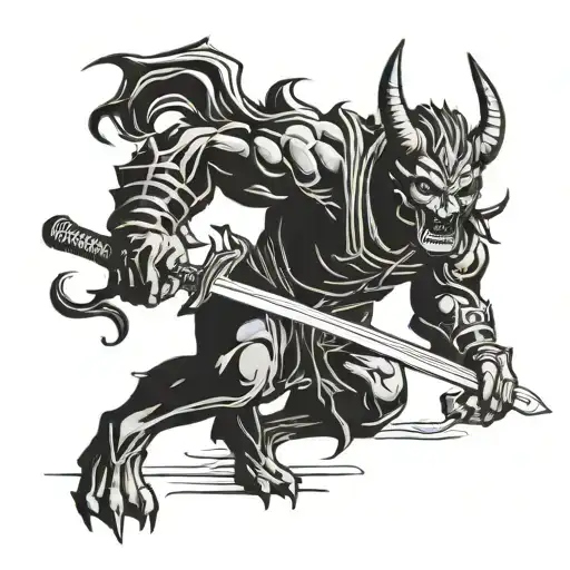 Demon With Katana