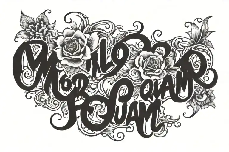 Malo Mori Quam Foedari Written In Script Font
