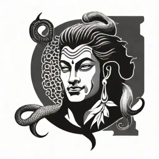 Aesthetic Shiva With Snake