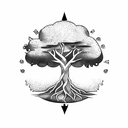 Tree Of Life With An Axe