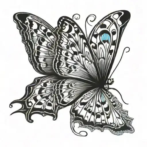 Butterfly With Wings Of Fearn Leaf