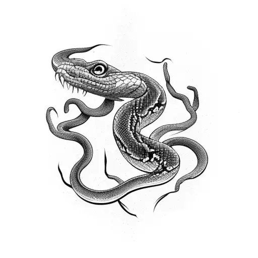 Snake From Lower Arm To Upper Arm