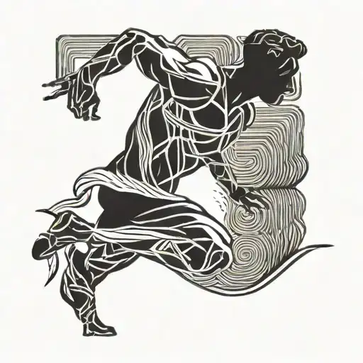 A Silhouette Of A Runner With Pages Of A Book Forming Their Body