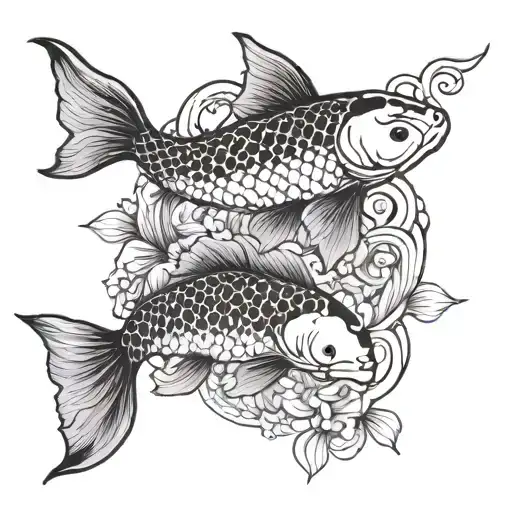 Koi Fish Swimming
