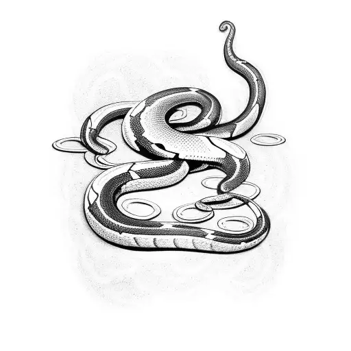 Natural Snake Curling Around Upper Arm