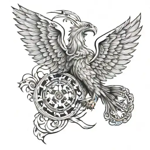 Zodiac Sign Gemini With German Eagle