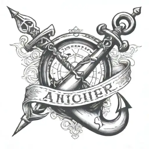 Anchor With Name Jared Wrapped Around