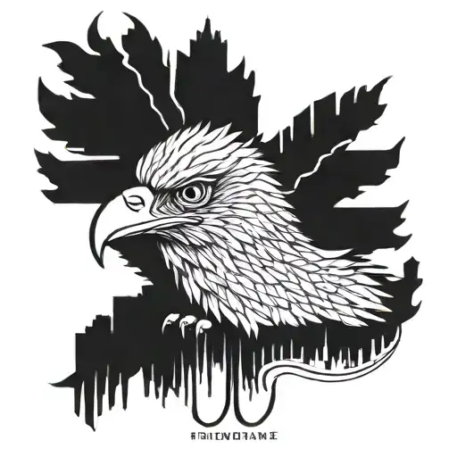 A Tattoo That Symbolizes The City Of Frankfurt Am Main Like The Eagle