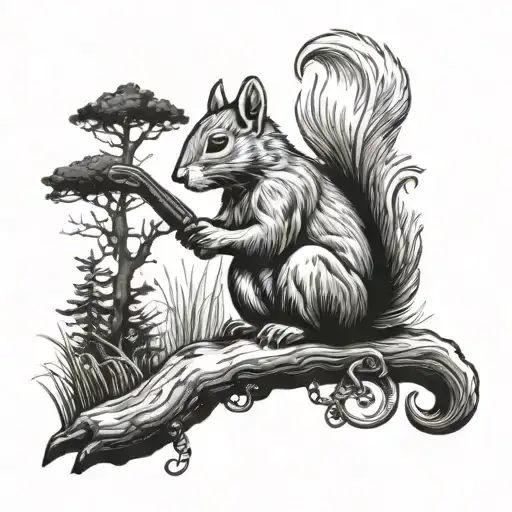 Veitnam Vet Hunting And Fishing Whith A Squirrel