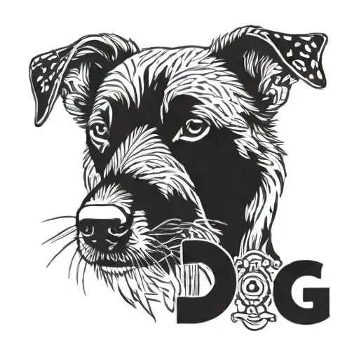 Tattoo Of The Word Dog