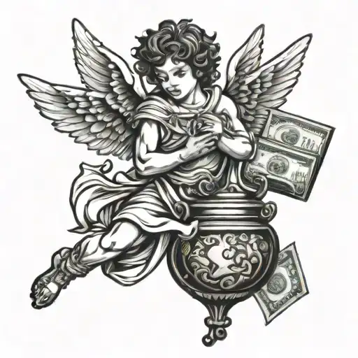 Cupid Boy With Money Bag Love Engagement