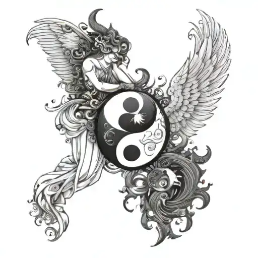 Yin Yang Angel And Demon