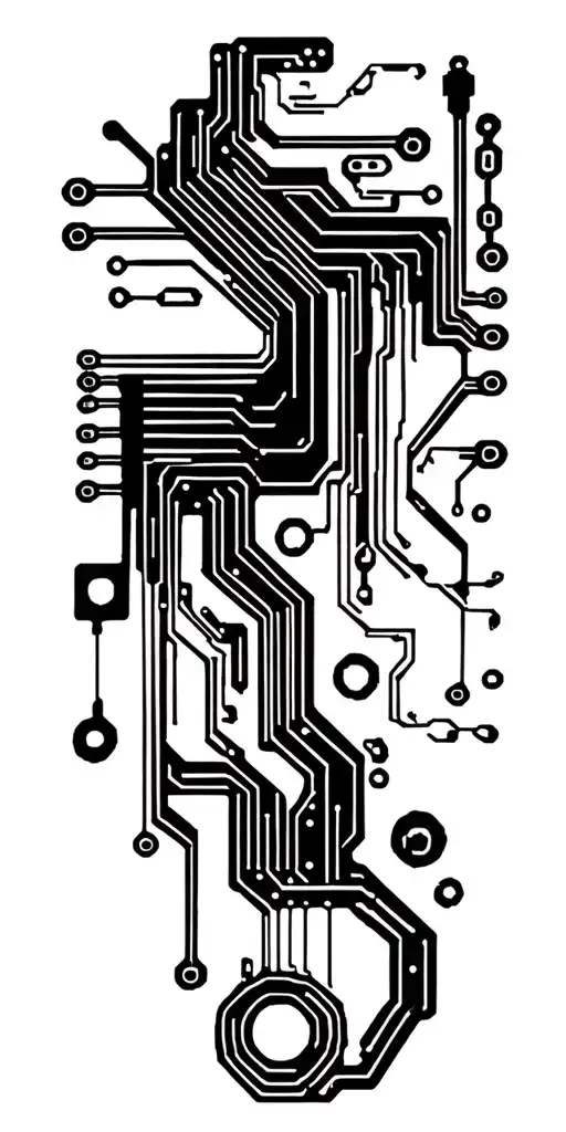 Circuit Board In Black