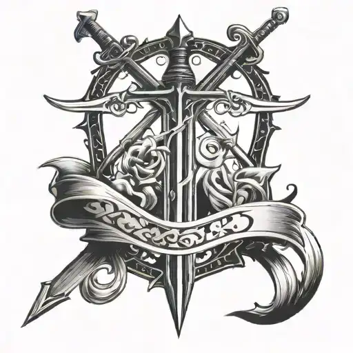 Sword And Cross Bow