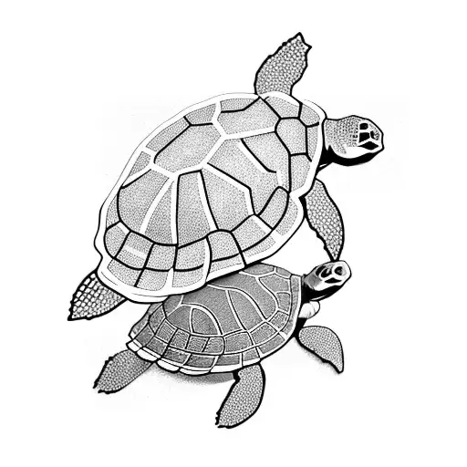 Baby Turtle And Baby Elephant Playing Together