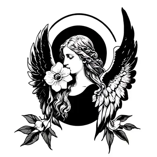 Narcissus And Angel Wings