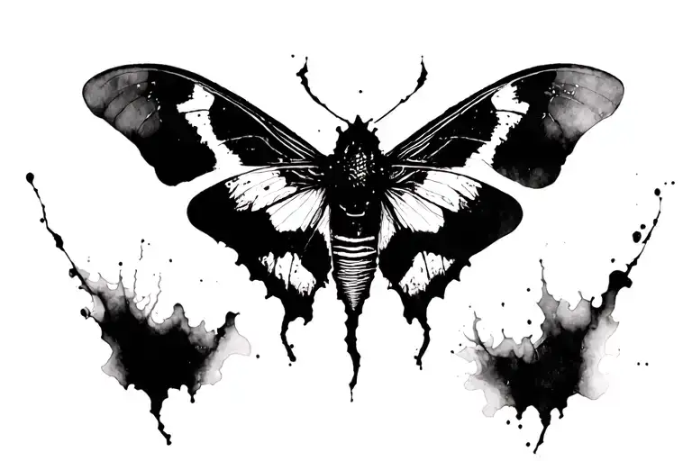 Rorschach Inkblot With Moth