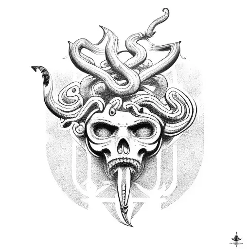 Poseidon Fights Medusa