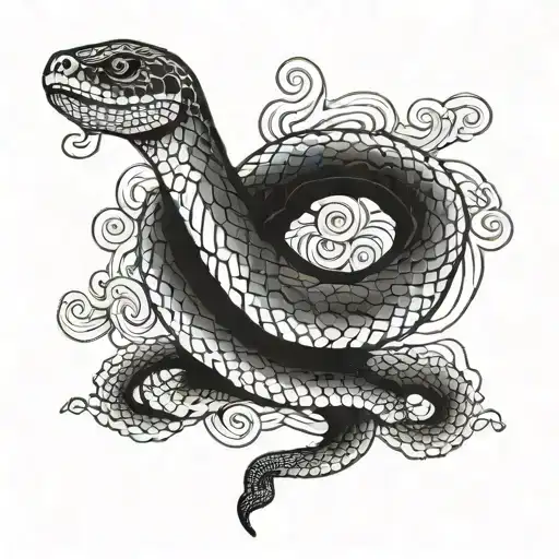 A Snake Coiled On My Leg