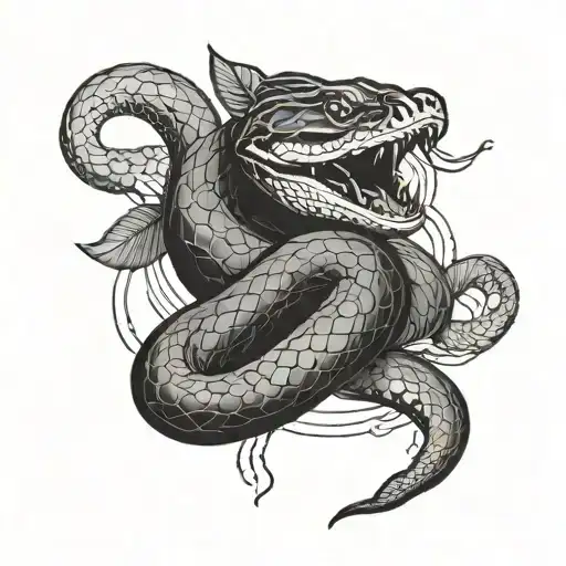 Snake Wraped Around Forearm