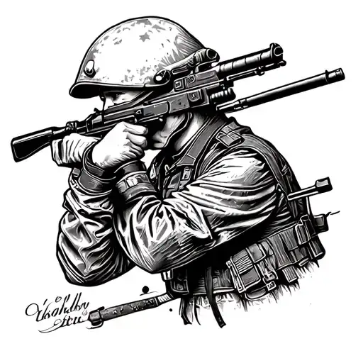 German Soldier Shooting