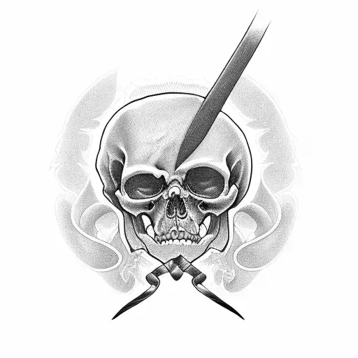 Grim Reaper Cancer Ribbon