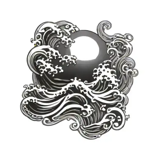 Sea Waves With Sun Shining