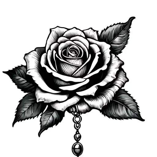 Rose With Rosary Beads Time And Date