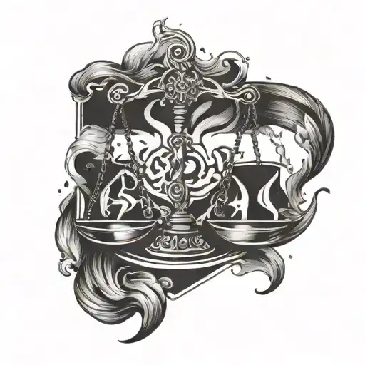 Libra Symbol Combined With Saggitarius Symbol