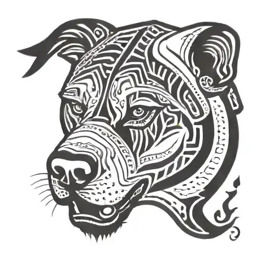 Fierce Kangal Dog With Tribal Patterns