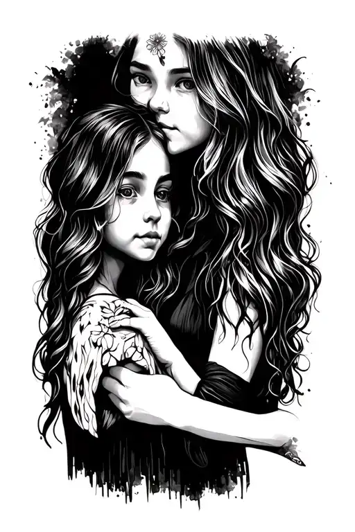 Daughter Holding Hands