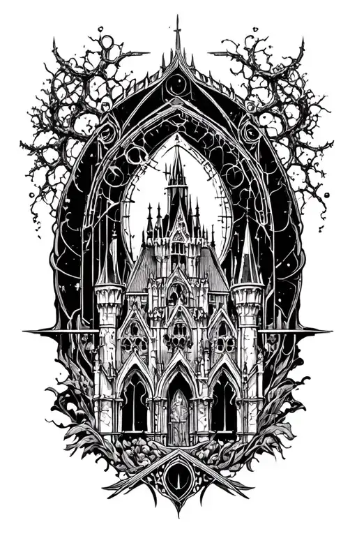 Neo Gothic Cyber Sigilism Dark Castle