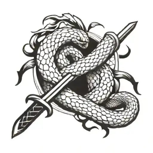 Snake And A Sword
