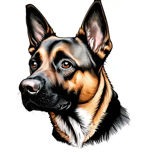 A Cute Malinois Dog