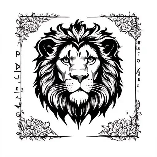 Lion And Message Written