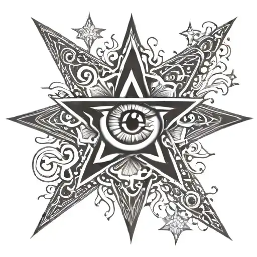 Star With An Eye In The Center