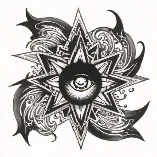 Star With An Eye In The Center