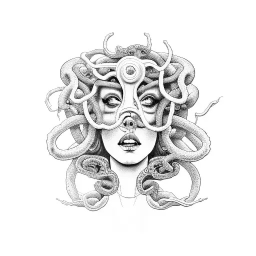 Medusa Driving Vespa