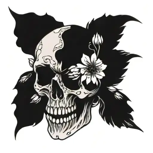 Skull And Floeers