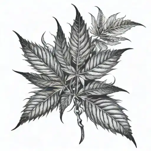 A Cannabis Leaf Morphing Into A Freaky Monster
