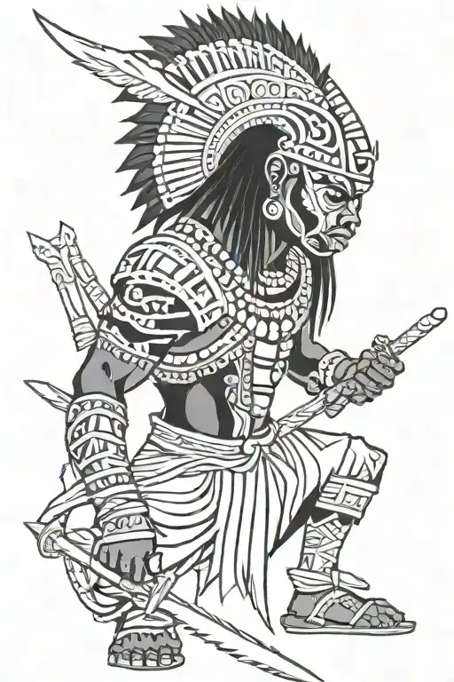 African Warrior Trinidad Culture Weaving Elements Like
