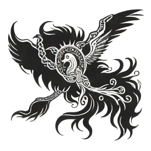 Phoenix Indian Rebirth Celtic Justice Witch Sun